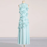Fongt Temperament Famous Wind Dress Woman 2025 Summer New Fashion Flowers Spliced High-End Sleeveless Tlosso With Long