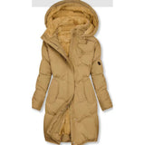 Fongt Warm Wool Collar Cotton Clothes Women Zipper Long Sleeves To Cotton Coat Hooded Coat
