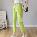 Trousers Pencil Casual Harem High Waist
