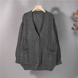 New 2021 Women's Autumn Winter Sweaters Elegant Cardigans Warm Oversized Knitwears Fashionable Lady Tops