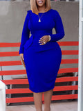Fongt Women's Clothing 2025 Autumn And Winter 2025 New Elegant Office Office African Dress