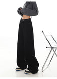 Vintage Black Straight Baggy Boyfriend Jeans-Outfit