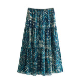 Spring Printed Shirt 2459806 Wire Printed Skirt 2457 806Suit-Outfit