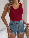 Shooting 2025 Spring And Summer Leisure V-Neck Hollow Knitted Jersey Holiday Tops Women's