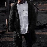 Fongt Men's New Mid-Weddy Knitwear Men's Thick-Knit Sweater Jacket