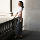 Off-shoulder Short Sleeve Top-Outfit