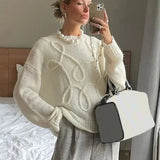 Abstract Design Sweater-Outfit