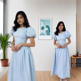 Fongt Women's Clothing 2025 Autumn New Bubble Sleeve With Fashion Temperament Dress Dress Dress
