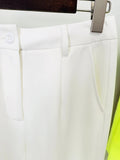 QUALITY Newest 2023 Designer Fashion Jacket Sets Women's One Button Zippers Split Blazer Pants