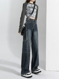 Fongt New 2024 Fall Show Thin High Street Mop Pants-Outfit