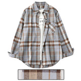 Shirts Womens Blouses And Tops Long Sleeve Female Turn Down Collar Casual Print Shirts Loose Vintage Students Shirts