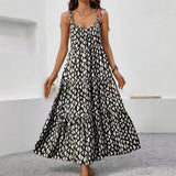 Fongt Women's Triangle Printed Suspension Dress Cake Dress