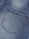 Bleached Pocket Cargo Jeans-Outfit