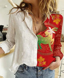Women Lapel Long Sleeves Single Breasted