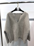 Fongt Spring New Simple Wind Blouse Comfort Temperament V Collar Loose Leisure With Short Marmal Velvet Wear
