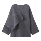 Fongt And Winter New Women's Loose Casual Cape Shawl Knit Sweater Coat