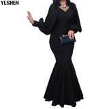 Sexy African Evening Maxi Dresses for Women Party Dress Dashiki Fishtail Gown Africa Clothes Plus Size Bodycon Christmas