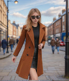 Fongt Winter Korean Version Slimming Fashion Temperament Waist Hair Lady's Coat
