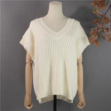 2022 New Sleeveless Vest Waistcoat Vintage Oversized Winter Spring Women Sweaters Pullovers Knitwear Tops