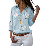 Sleeve Women Blouses 2021 Plus Size Turn-down Collar Blouse Shirt Casual Tops Elegant Work Wear Chiffon Shirts