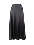Skirt Female 2024 Summer New Temperament Elegant High Waist Satin Complexion Ding Long Skirt-Outfit