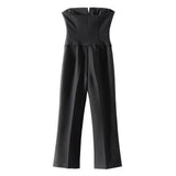 Spring Bow Strapless Jumpsuit 2828536-Outfit