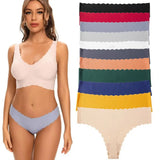 Fongt Lady One-Thick Thread Wave Side Cotton Crotch Low-Waist Bikini Trousers