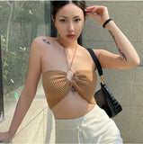 Spice Girls With A Single Solid Color Bottom Women's Top Summer Sexy Sling Strap Vest-Outfit