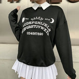 Loose sweatshirt with removable collar-Outfit