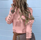 OL Women Office Blouses Button Long Sleeve Shirts Ladies Casual O-Neck Leopard Top Plus Size 5XL Spring Fall