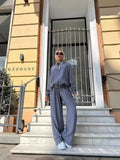 New Commuter Casual Thin Long-Sleeved Jacket Shirt Trousers Two Sets Of Women-Outfit