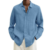Fongt Explosion Autumn Long Sleeve V-Neck Loose Button Cotton Shirt Shirt