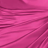 Satin Dress Spaghetti Strap Split Ruched Cowl Neck 2 Layer Elastic Zipper Midi Dress Elegant Sexy Dresses for Women
