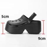 High Heels Wedges Clogs Women Mules 2024 New Chunky Platform Sandals for Women Summer Beach Thick Bottom Slippers Slides-Outfit