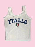 tank top with embroidery and letter