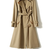 Orange Advanced Sense Of Short Elegant And Spontaneous Trench Coat Female 2024 Spring New Stylish Three-Dimensional Silhouette-Outfit