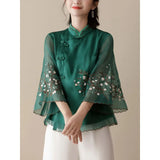 Women's Summer Improved Tang Style Loose Coat With Chinese Style New Temperament In Spring Chinese National Style Retro Trend-Outfit