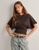 Fongt Korean Version Design Round Collar Collar Collar Short-Sleeved T-Shirt For The Summer New Simple And Pure Color Loose Top