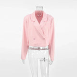 Pink Cropped Blazer-Outfit