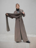 Fongt 2024 New Street Hipster Scarf Shawl Design Sense Long Slim Long Suit Jacket Female-Outfit