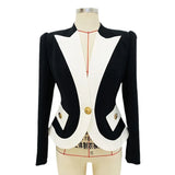 Fongt New Star Fashion Hit Color Repair A Buckle Suit Jacket Jacket