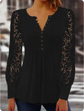 Spring Long Sleeve V-neck Fitted