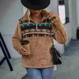 Fongt New Autumn And Winter Fashion Burst Trace Zip Lady Fashion Edema Plush Women's Clothing