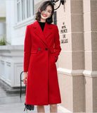 Fongt And Winter New Japanese And Korean Explosion Single Thick Hairs This Female Coat Wish Multi-Colored And Long Coat