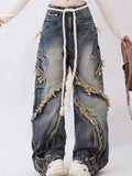 Edge Design Patchwork Baggy Washed