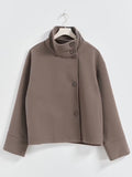 Fongt Autumn And Winter New Women's Small Casual Casual Collar Buckle Hairs Of The Short Coat Woman