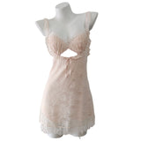 Fongt Lace Brae Pure Desire Sling Short Skirt Lace With Thin Perspective Sexy Pajamas Woman 2025 New Home