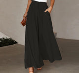 Wide Leg High Waist Long Culottes