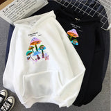 Sweatshirt Colorful Mushroom Print Hooded Casual