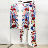 Fongt New Star Fashion Fresh Digital Printed Suit Jacket Set Two Sets